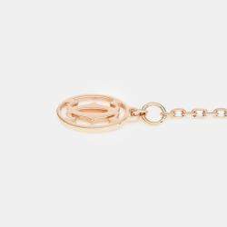 Pre Owned Cartier 18K Rose Gold and Diamond 7 Pieces d'Amour Station Bracelet