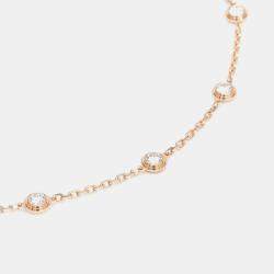 Cartier 18K Rose Gold and Diamond 7 Pieces d'Amour Station Bracelet