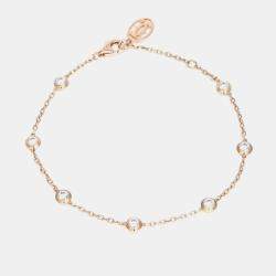 Cartier 18K Rose Gold and Diamond 7 Pieces d'Amour Station Bracelet