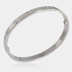 Cartier 18K White Gold 0.96 CTW Love Bracelet