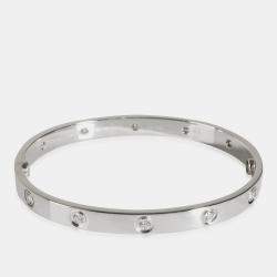 Cartier 18K White Gold 0.96 CTW Love Bracelet