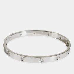 Cartier 18K White Gold 0.96 CTW Love Bracelet