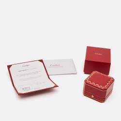 Cartier Love Diamonds 18k White Gold Ring Size 49 