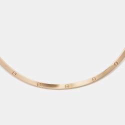 مملوكة مسبقًا Cartier Love 18k Rose Gold Collar Necklace