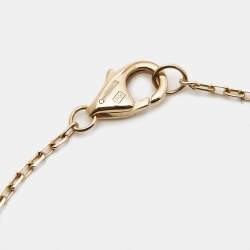 Pre Owned Cartier Trinity Diamond 18k Three Tone Gold Bracelet