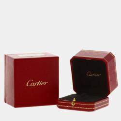 Pre Owned Cartier 18K Rose Gold and Diamond Love Band Ring EU 50