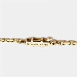 Pre Owned Cartier Panthere De Cartier Tsavorite Garnet Onyx 18k Yellow Gold Necklace