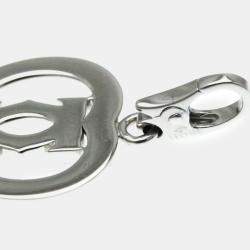 Cartier 18K White Gold and Diamond Double C Heart Charm