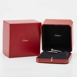 Pre Owned Cartier Juste Un Clou Diamonds 18k White Gold Bracelet 16