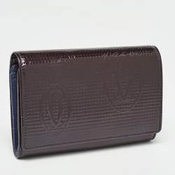 Cartier Plum Leather Happy Birthday French Wallet