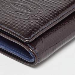 Cartier Plum Leather Happy Birthday French Wallet