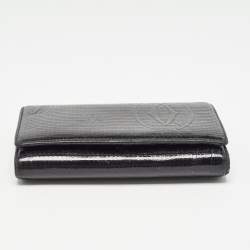 Cartier Black Patent Leather Happy Birthday Compact Wallet