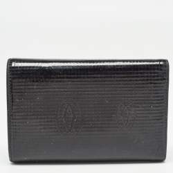 Cartier Black Patent Leather Happy Birthday Compact Wallet