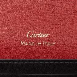 Pre Owned Cartier Red Leather Guirlande de Cartier Compact Wallet
