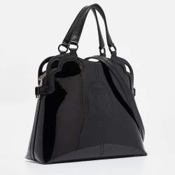 Pre Owned Cartier Black Patent and Leather Marcello de Cartier Satchel