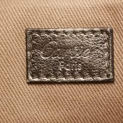 Pre Owned Cartier Metallic Suede and Python Marcello de Cartier Saddle Bag