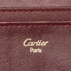 Cartier Burgundy Leather Must de Cartier Long Bifold Wallet