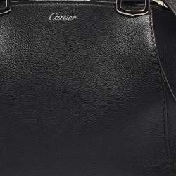 Pre Owned Cartier Black Leather Mini C de Cartier Satchel