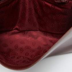 Pre Owned Cartier Burgundy Leather Must 21 de Cartier Flap Clutch