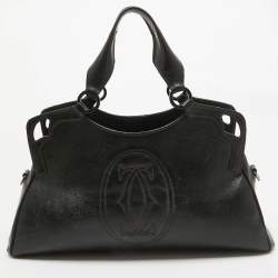 Pre Owned Cartier Dark Brown Leather Marcello de Cartier Bag