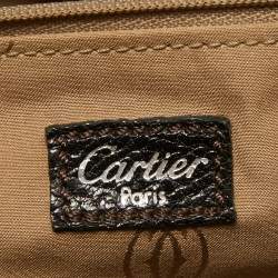 Pre Owned Cartier Dark Brown Leather Marcello de Cartier Bag