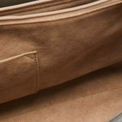 Cartier Grey/Khaki Patent, Leather and Suede Feminine Line Top Handle Bag 
