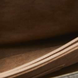 Cartier Grey/Khaki Patent, Leather and Suede Feminine Line Top Handle Bag 