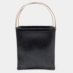 Pre Owned Cartier Black Leather Trinity Bag