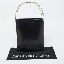 Pre Owned Cartier Black Leather Trinity Bag