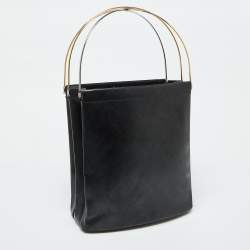 Pre Owned Cartier Black Leather Trinity Bag