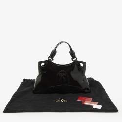 Cartier Black Patent Leather Small Marcello De Cartier Tote