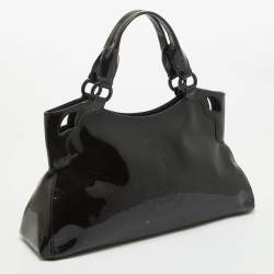 Cartier Black Patent Leather Small Marcello De Cartier Tote