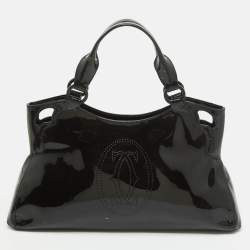 Cartier Black Patent Leather Small Marcello De Cartier Tote