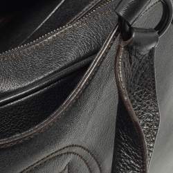 Pre Owned Cartier Black Leather Marcello de Cartier Bag