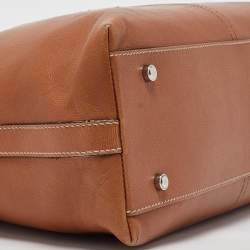 Pre Owned Cartier Tan Leather Marcello de Cartier Satchel
