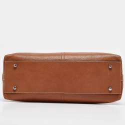 Pre Owned Cartier Tan Leather Marcello de Cartier Satchel