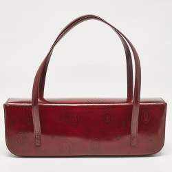 Cartier Red Patent Leather Happy Birthday Cabochon Shoulder Bag