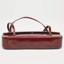 Cartier Red Patent Leather Happy Birthday Cabochon Shoulder Bag