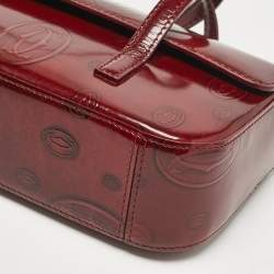 Cartier Red Patent Leather Happy Birthday Cabochon Shoulder Bag