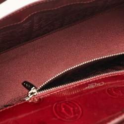 Cartier Red Patent Leather Happy Birthday Cabochon Shoulder Bag