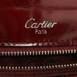 Cartier Red Patent Leather Happy Birthday Cabochon Shoulder Bag