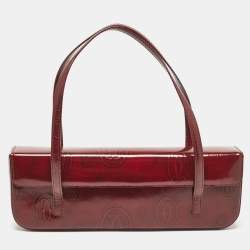 Cartier Red Patent Leather Happy Birthday Cabochon Shoulder Bag