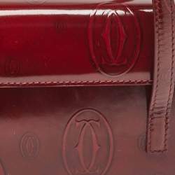 Cartier Red Patent Leather Happy Birthday Cabochon Shoulder Bag