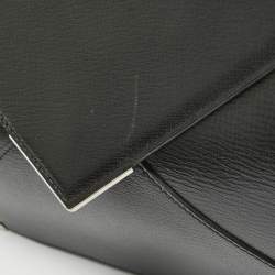 Pre Owned Cartier Black Leather Envelope Shoulder Bag