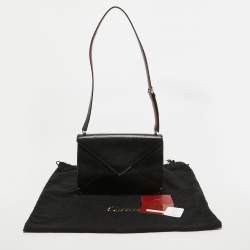 Pre Owned Cartier Black Leather Envelope Shoulder Bag