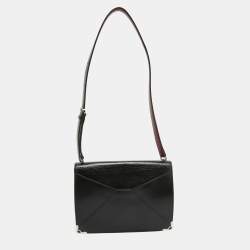 Pre Owned Cartier Black Leather Envelope Shoulder Bag