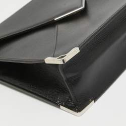 Pre Owned Cartier Black Leather Envelope Shoulder Bag