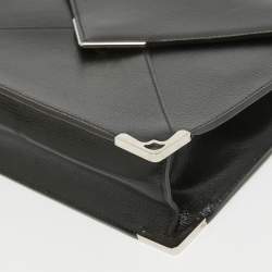 Pre Owned Cartier Black Leather Envelope Shoulder Bag