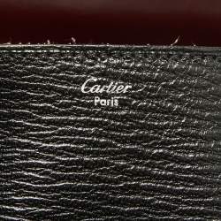 Pre Owned Cartier Black Leather Envelope Shoulder Bag