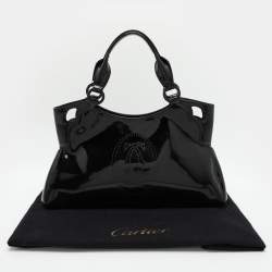 Cartier Black Patent Leather Small Marcello De Cartier Tote